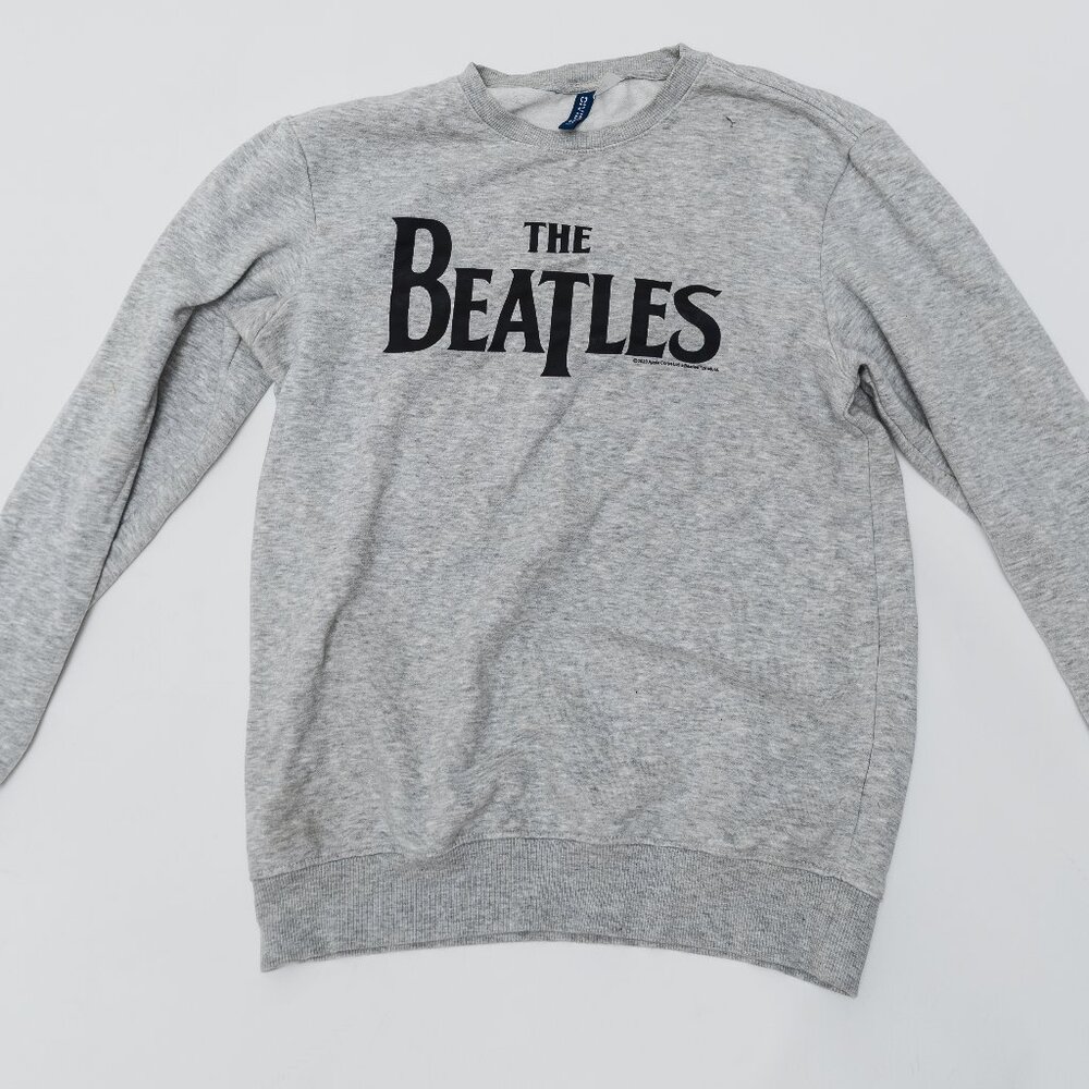 H&M Divided "The Beatles" Crewneck Sweatshirt Grey Size XS